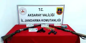 Aksaray'da Jandarma Silah Operasyonu: 3 Silaha El Konuldu
