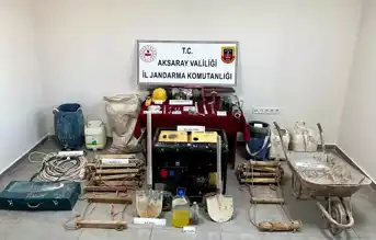 Aksaray Sultanhanı'nda Kaçak Kazı Operasyonu: 5 Gözaltı