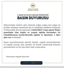 Aksaray'da Kar Yağışı: Eğitim Yarın Tatil!