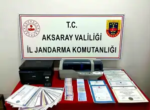 Aksaray'da Sahte Belge Fabrikası Baskını